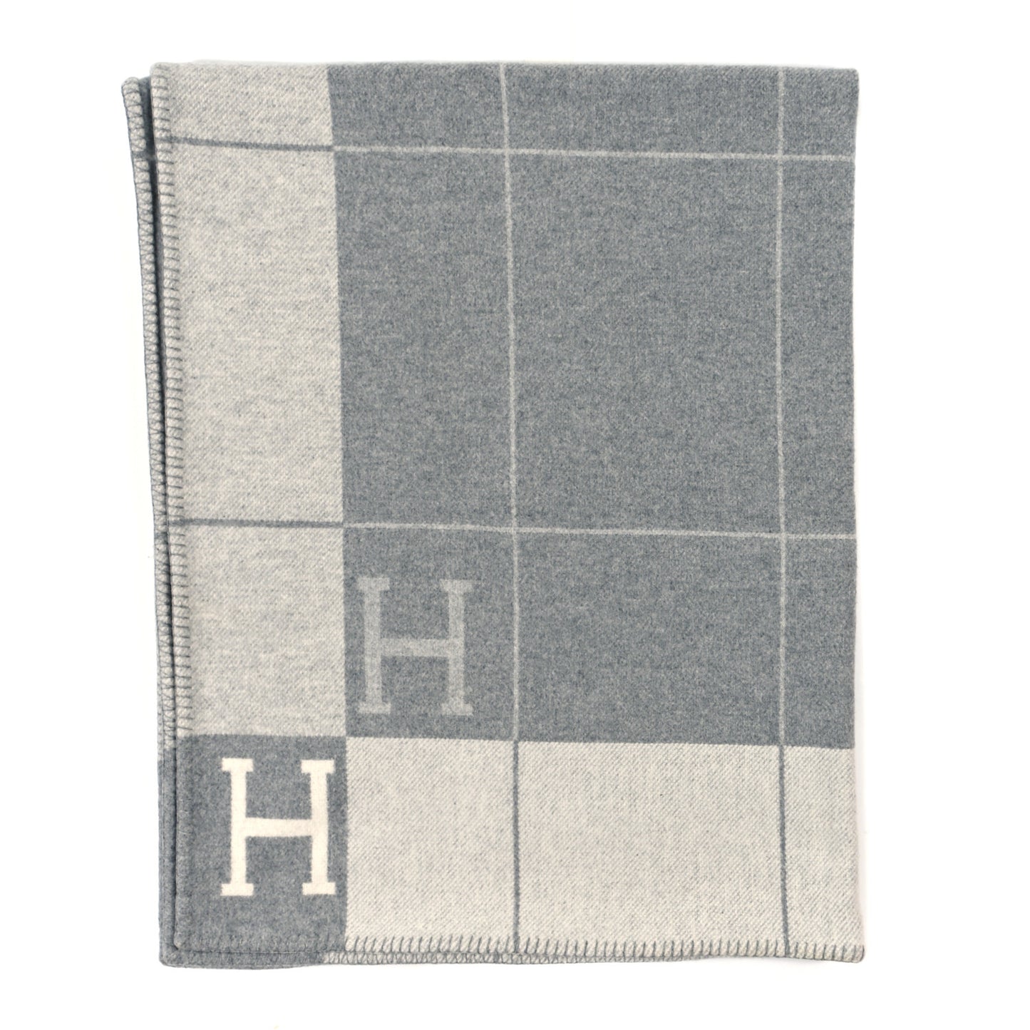 Wool Cashmere Avalon III Blanket Ecru Gris Clair