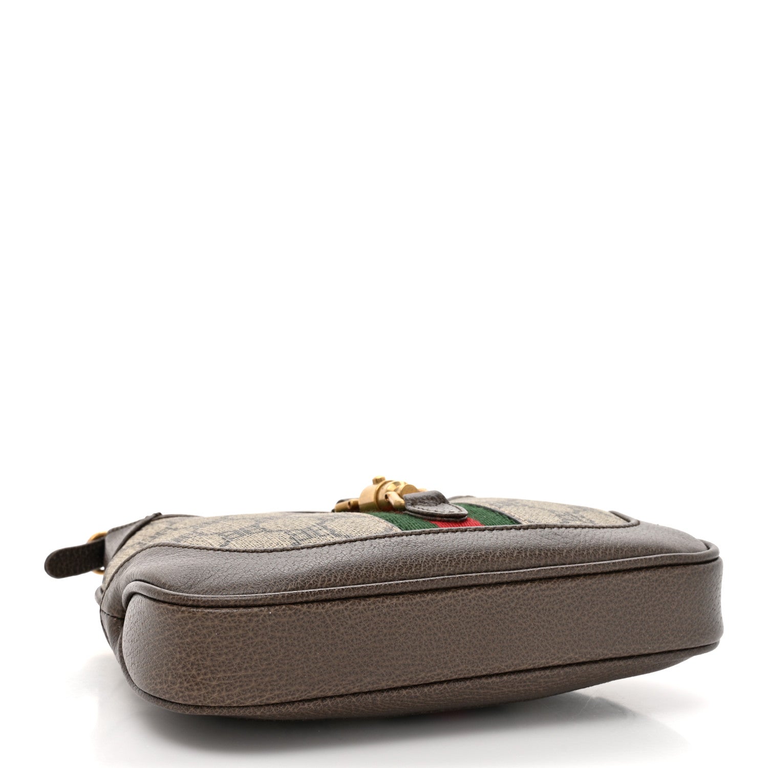 Gucci X BALENCIAGA BB Supreme Monogram Calfskin Web Mini Jackie 1961 Hobo Beige Ebony 4 of 11