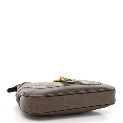 Gucci X BALENCIAGA BB Supreme Monogram Calfskin Web Mini Jackie 1961 Hobo Beige Ebony 4 of 11