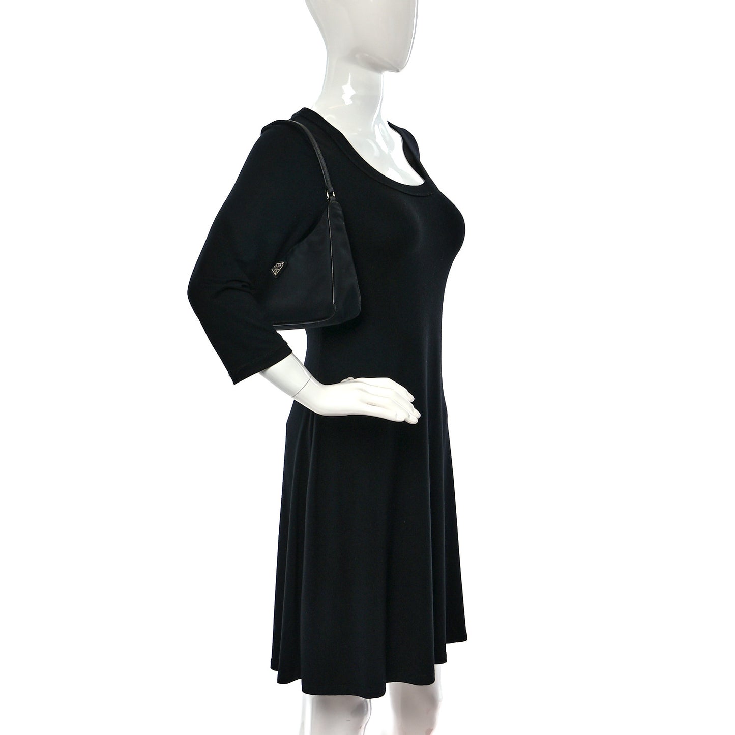 Tessuto Nylon Saffiano Mini Re-Edition 2005 Bag Black