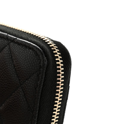 Chanel Caviar Crystal Quilted CC Zip Coin Purse Black 8 of 9