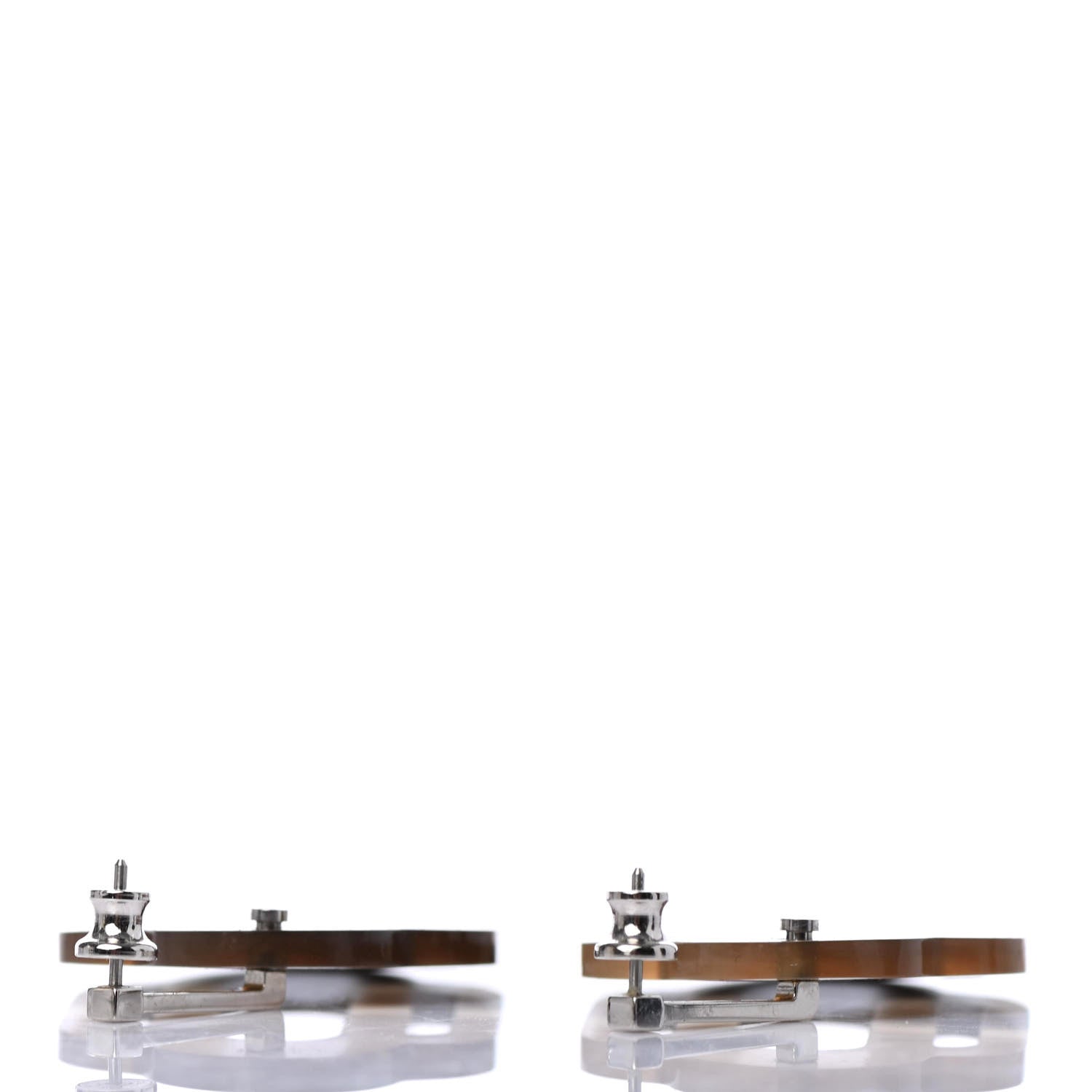 Hermes Buffalo Horn Lacquer Attelage Earrings 3 of 4