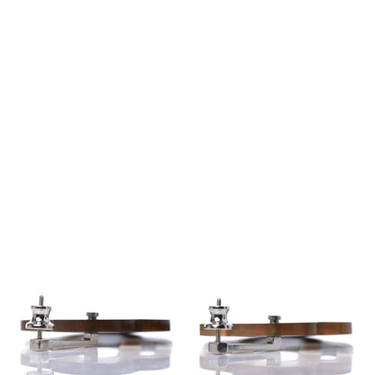 Hermes Buffalo Horn Lacquer Attelage Earrings 3 of 4