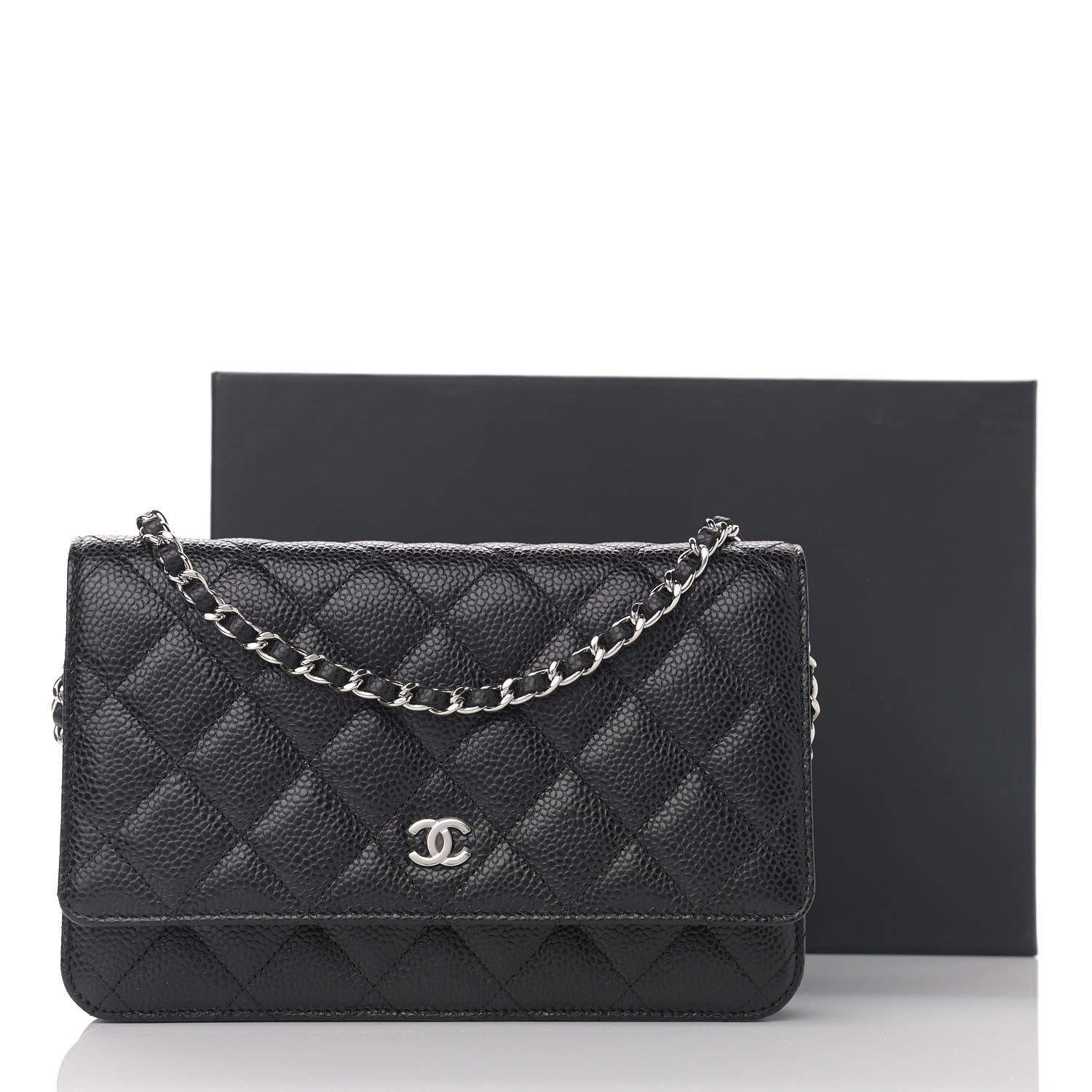 Chanel Caviar Quilted Wallet On Chain WOC Black 13 of 13