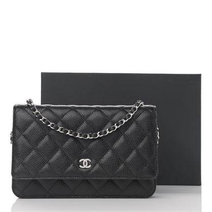 Chanel Caviar Quilted Wallet On Chain WOC Black 13 of 13