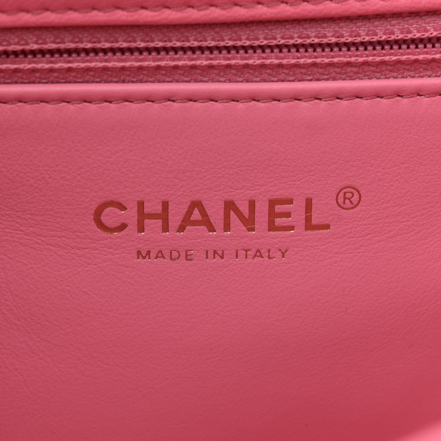Lambskin Quilted Chaine Lettre Flap Pink