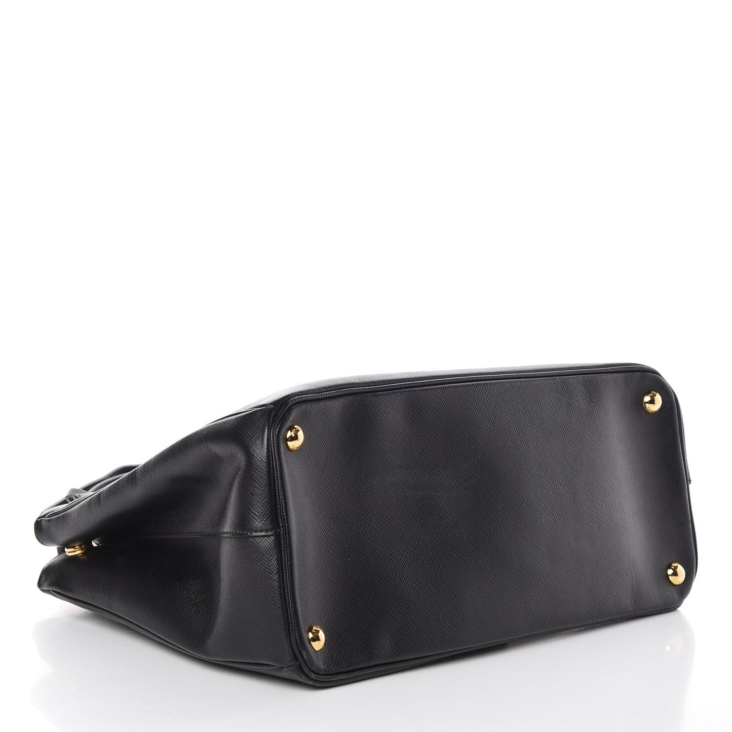 Saffiano Medium Galleria Double Zip Tote Black