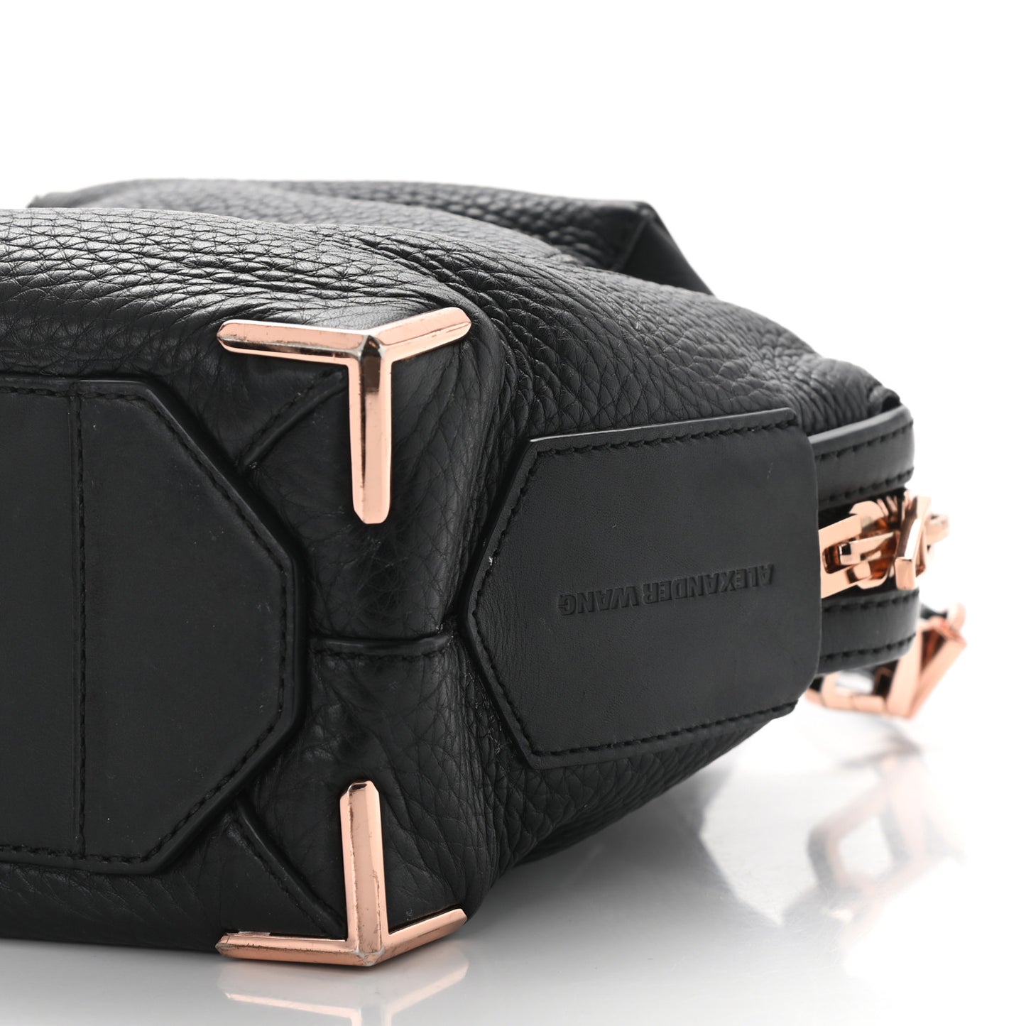 Pebbled Calfskin Mini Emile Black Rose Gold Hardware