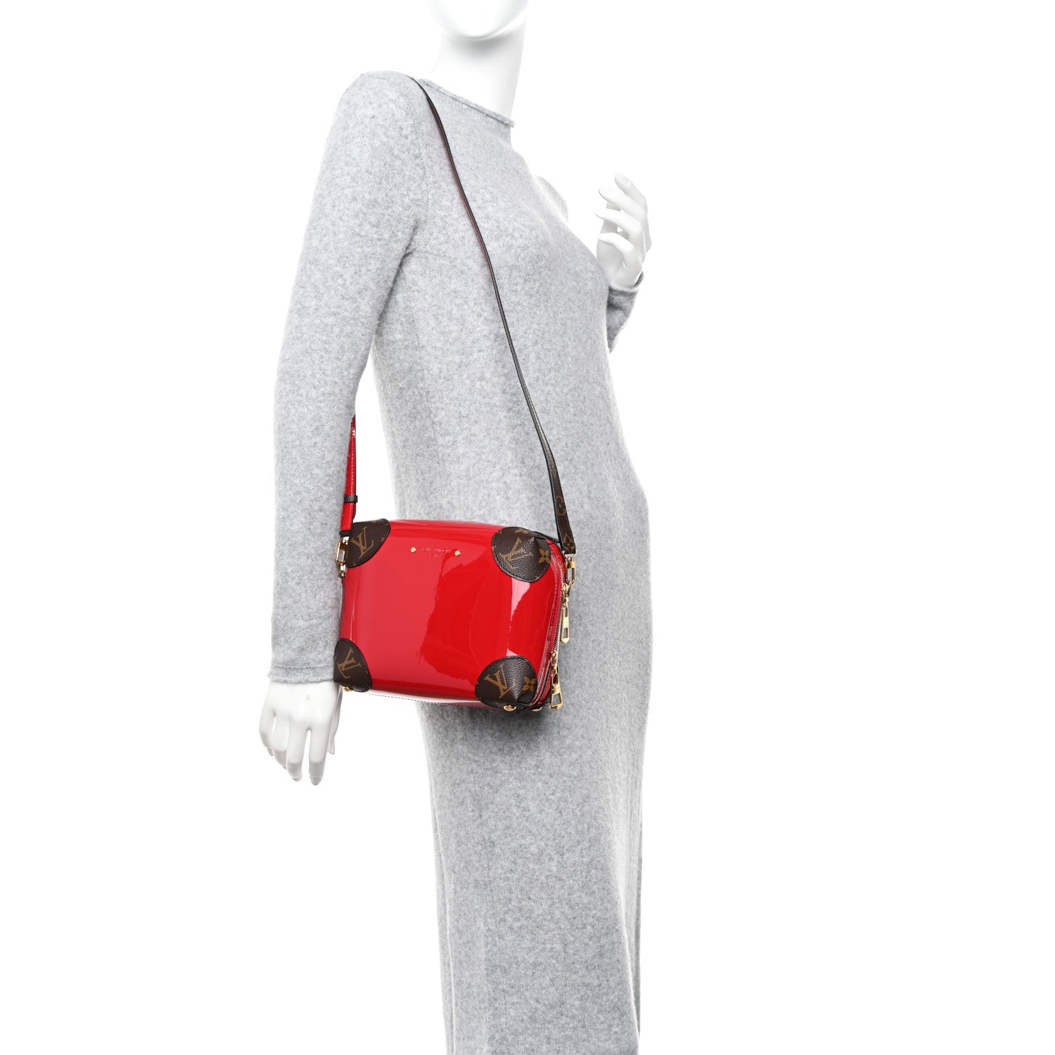 Louis Vuitton Patent Miroir Venice Scarlet 2 of 12