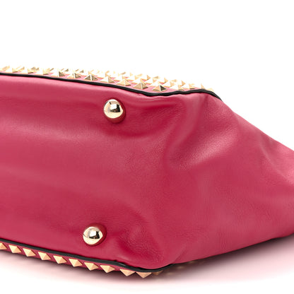 Valentino Garavani Vitello Medium Rockstud All Over Tote Cyclamin 9 of 11