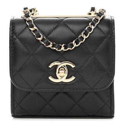 Chanel Lambskin Quilted Mini Trendy CC Chain Wallet Black 1 of 11