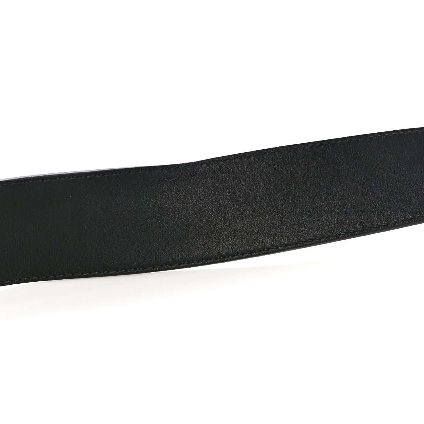 Textured Dollar Calfskin Nickel Double G 40mm Belt 85 34 Black