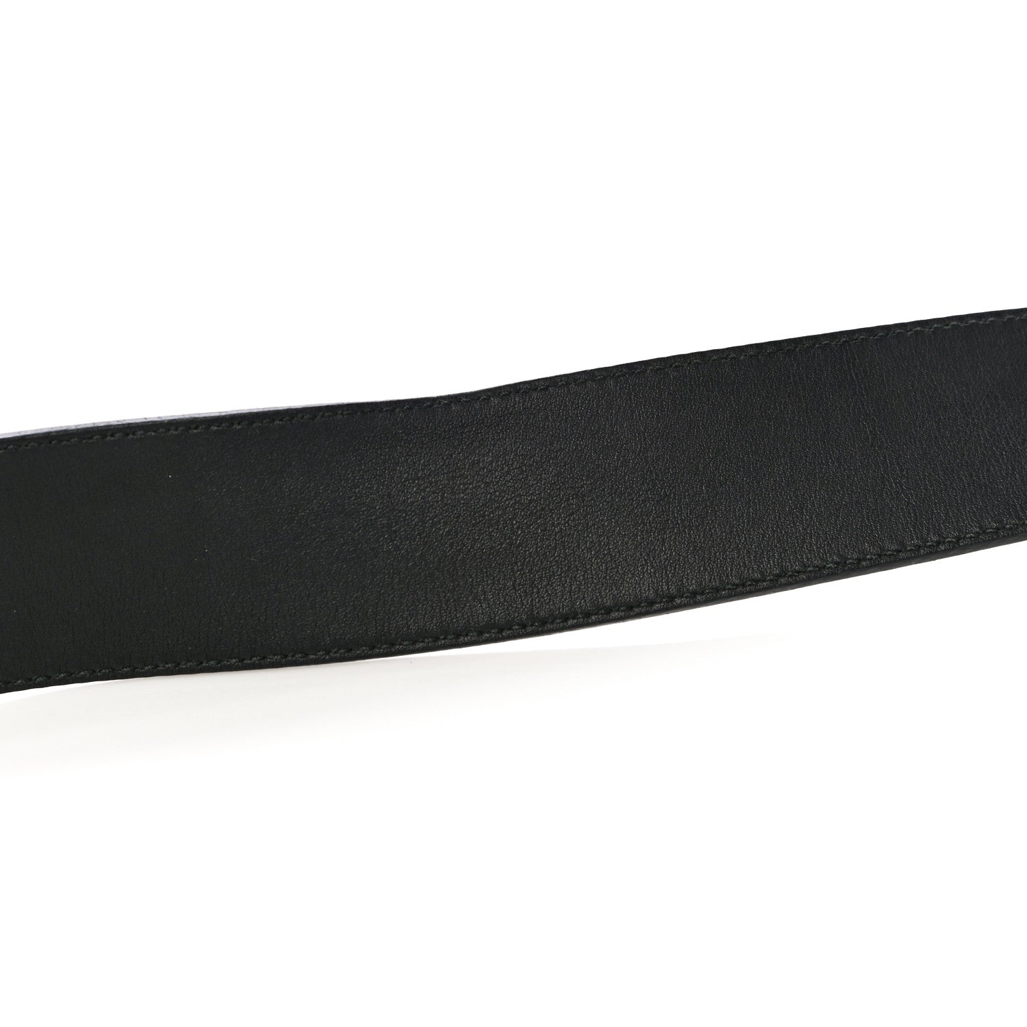 Gucci Textured Dollar Calfskin Nickel Double G 40mm Belt 85 34 Black 5 of 9