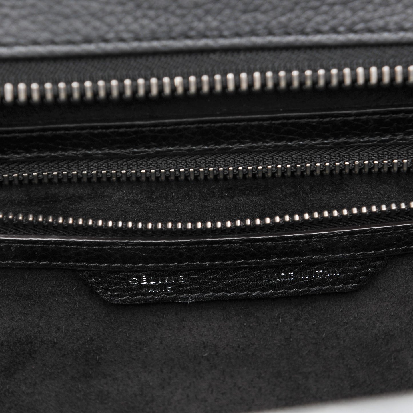 Drummed Calfskin Mini Luggage Black