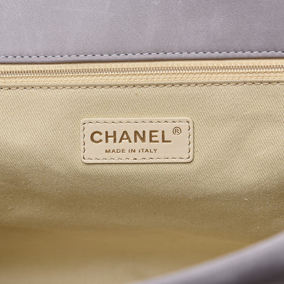 Chanel Iridescent Calfskin Large Chic Quilt Flap Gris 6 of 13