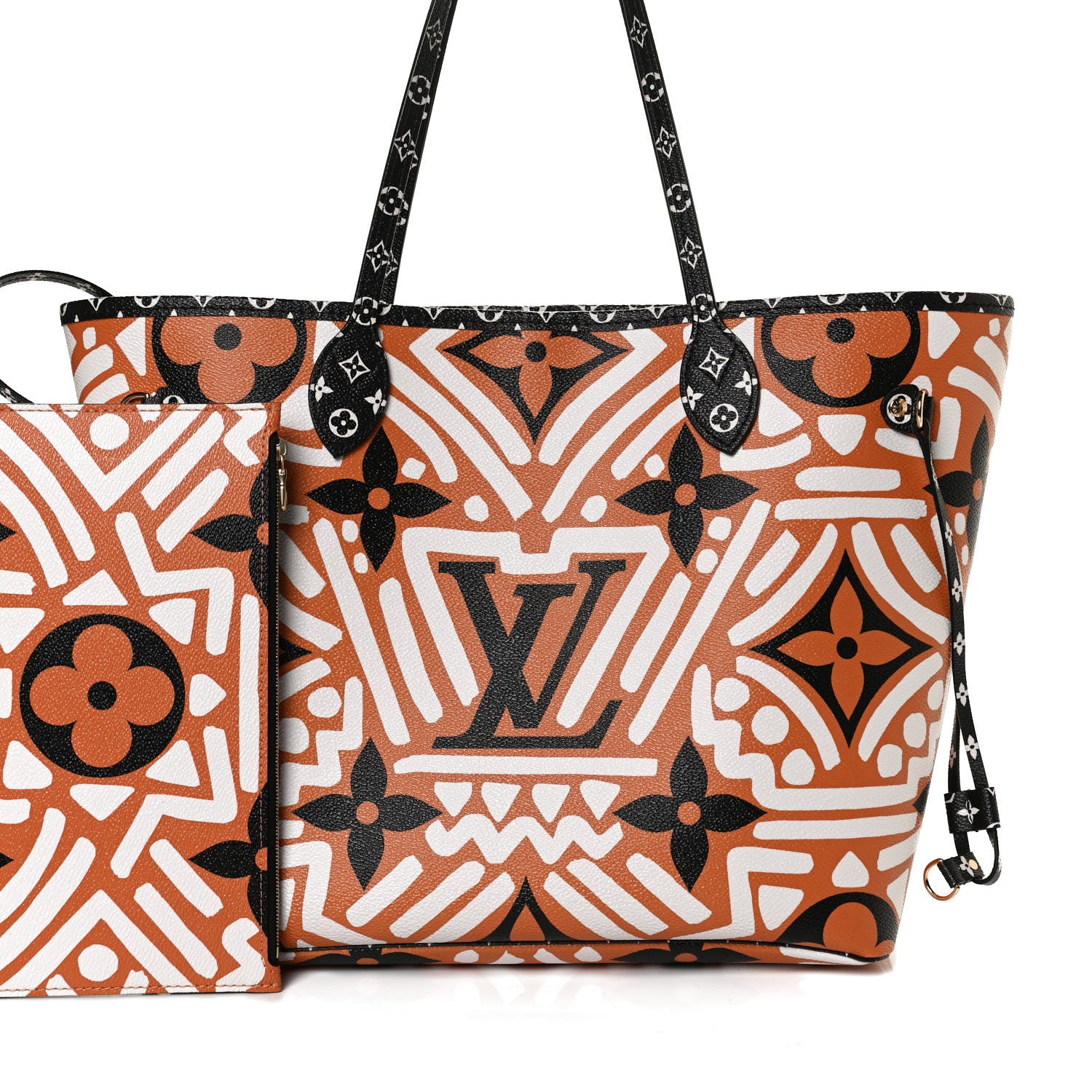 Louis Vuitton Monogram Giant Crafty Neverfull MM Creme Caramel 9 of 14