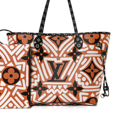 Louis Vuitton Monogram Giant Crafty Neverfull MM Creme Caramel 9 of 14