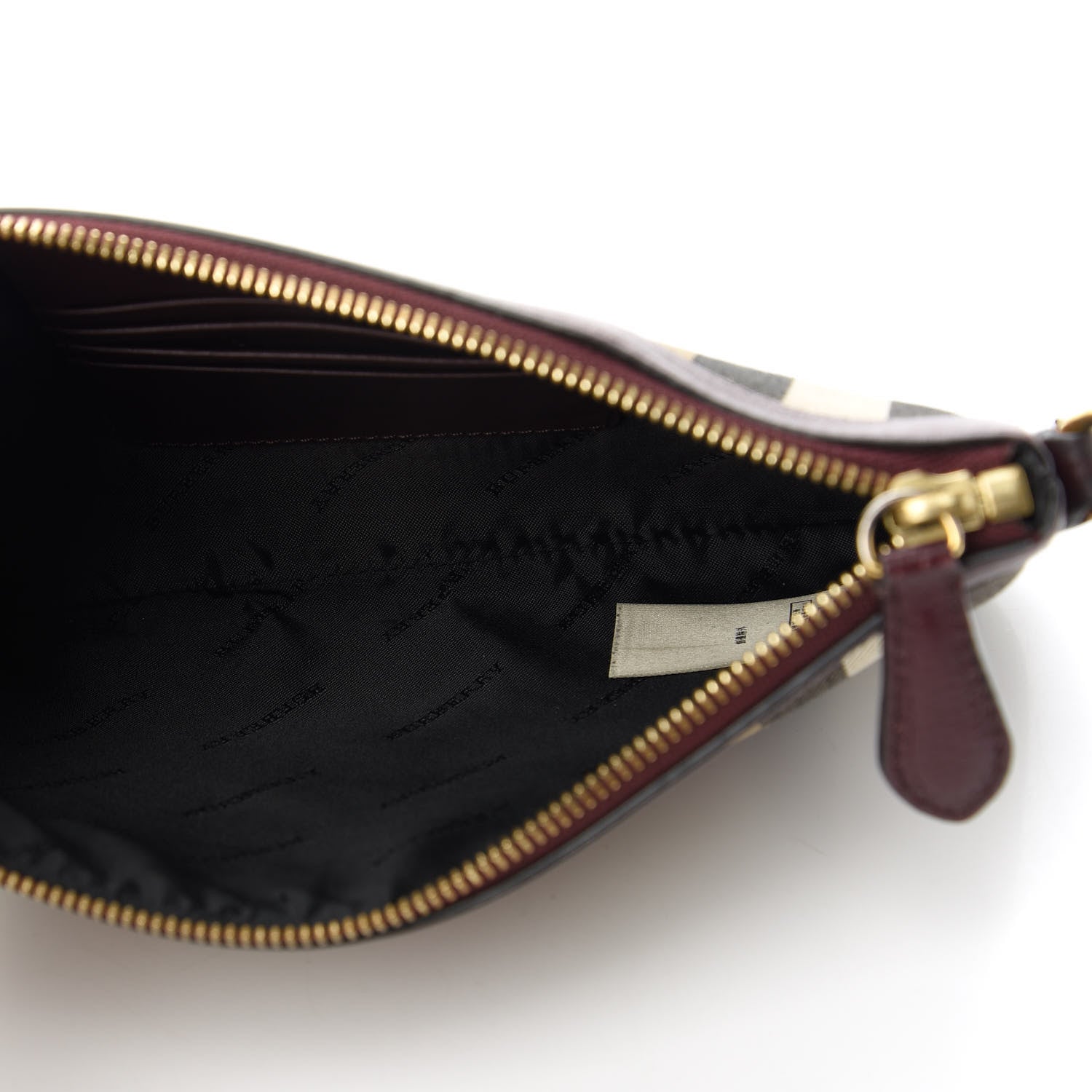 Burberry House Check Derby Peyton Crossbody Clutch Bag Mahogany Red 5 of 10