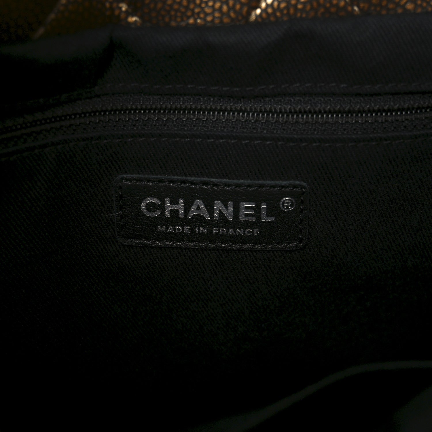 Chanel Metallic Caviar Quilted Large Timeless CC Soft Tote Bronze 6 of 10