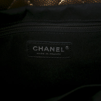 Chanel Metallic Caviar Quilted Large Timeless CC Soft Tote Bronze 6 of 10
