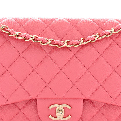 Chanel Lambskin Quilted Jumbo Double Flap Pink 8 of 11