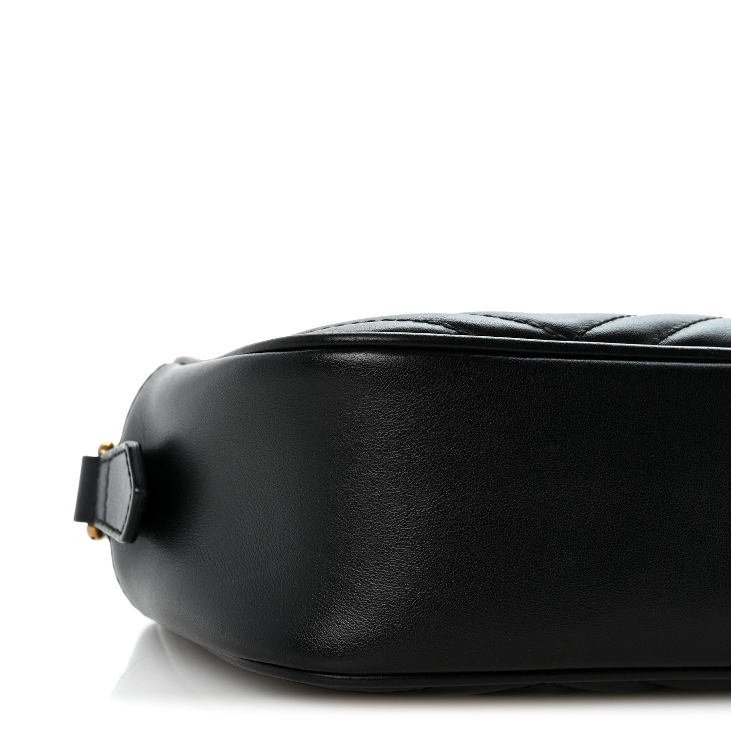 Gucci Calfskin Matelasse Small GG Marmont Chain Shoulder Bag Black 9 of 12