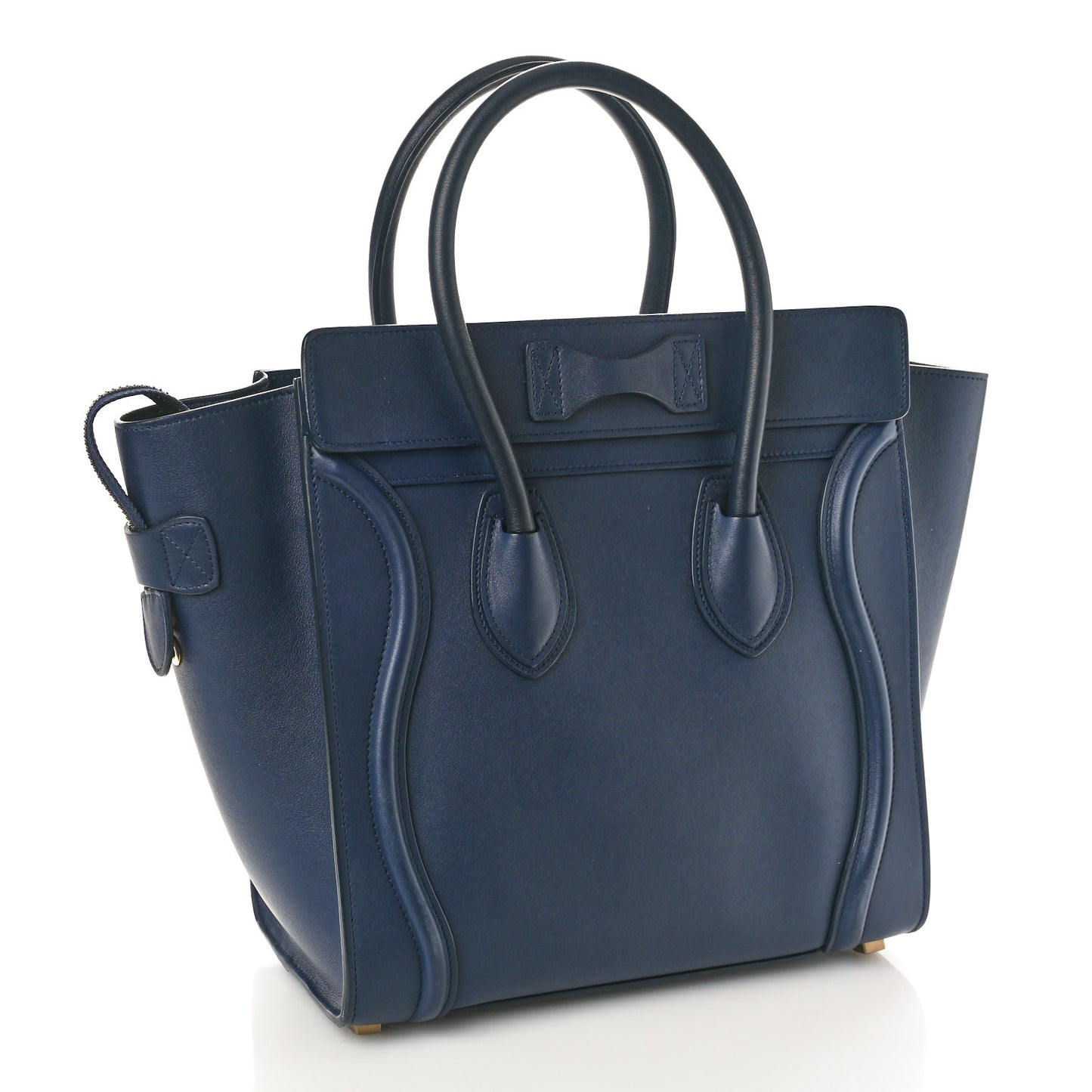Smooth Calfskin Micro Luggage Navy Blue