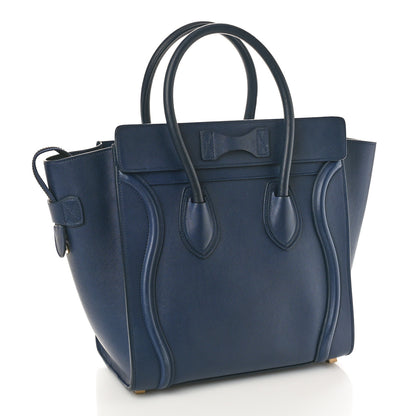 Celine Smooth Calfskin Micro Luggage Navy Blue 3 of 12