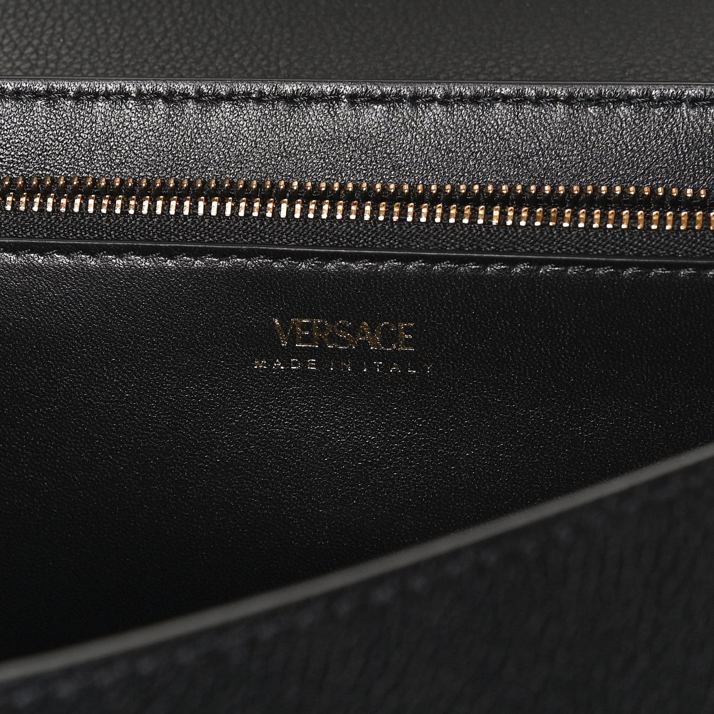 Calfskin Medusa Crossbody Bag Black