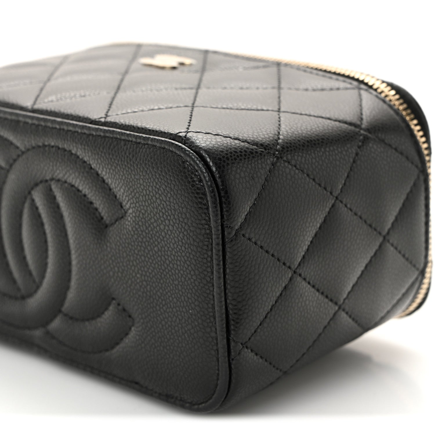 Chanel Caviar Quilted Small Vanity Case With Chain Black 10 of 10