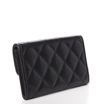 Chanel Caviar Quilted Flap Card Holder Black 3 of 8