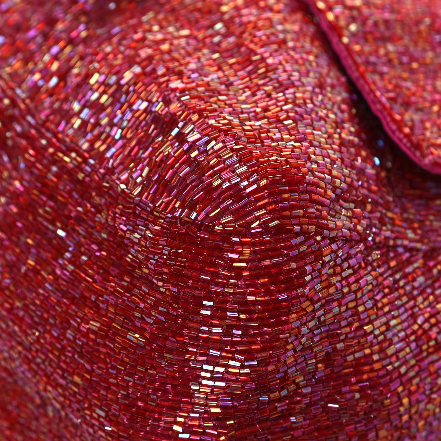 Fendi Beaded Baguette Red Pink 16 of 21
