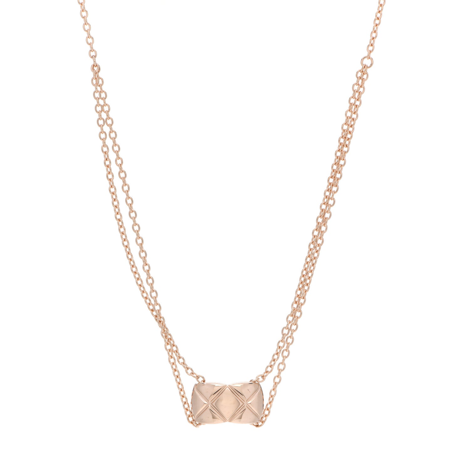18K Beige Gold Coco Crush Pendant Necklace