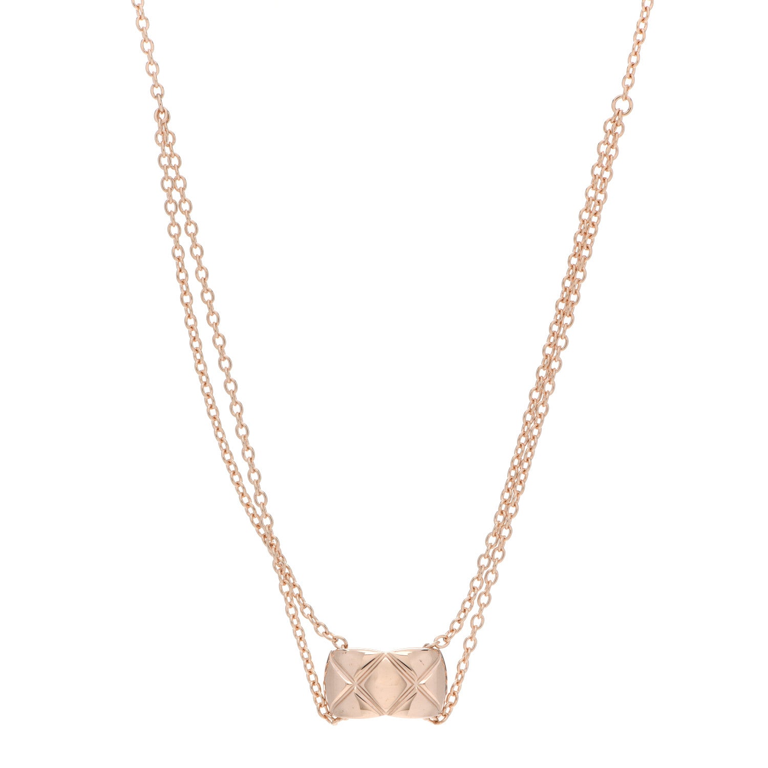 Chanel 18K Beige Gold Coco Crush Pendant Necklace 1 of 6