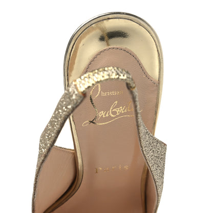 Christian Louboutin Glitter No Prive 120 Pumps 38 Gold 8 of 11