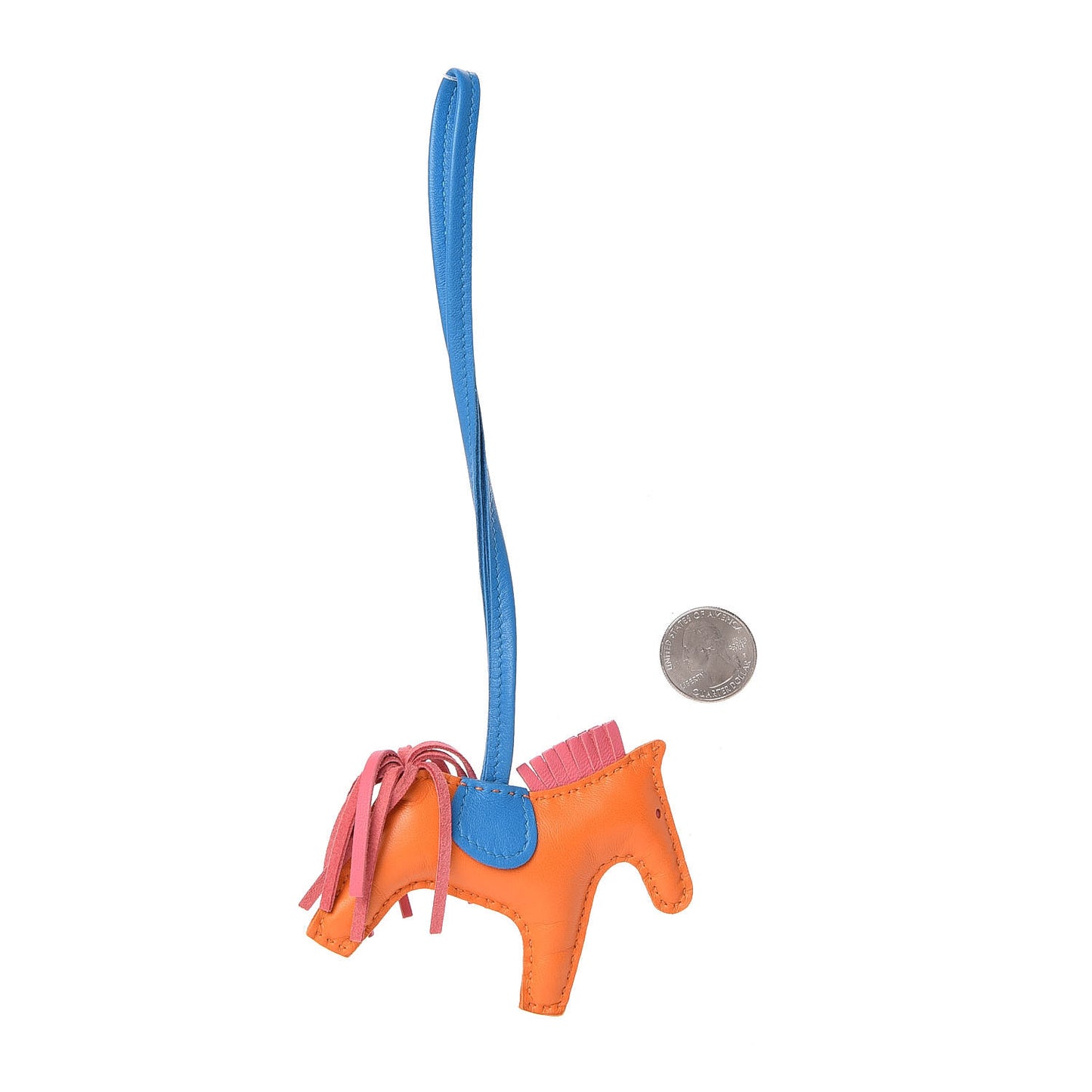 Milo Lambskin Grigri Rodeo Horse Bag Charm PM Orange Bleu Zanzibar Rose Azalee