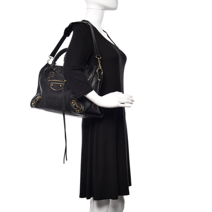 Balenciaga Chevre Gold Metallic Edge Hardware City Black 2 of 11