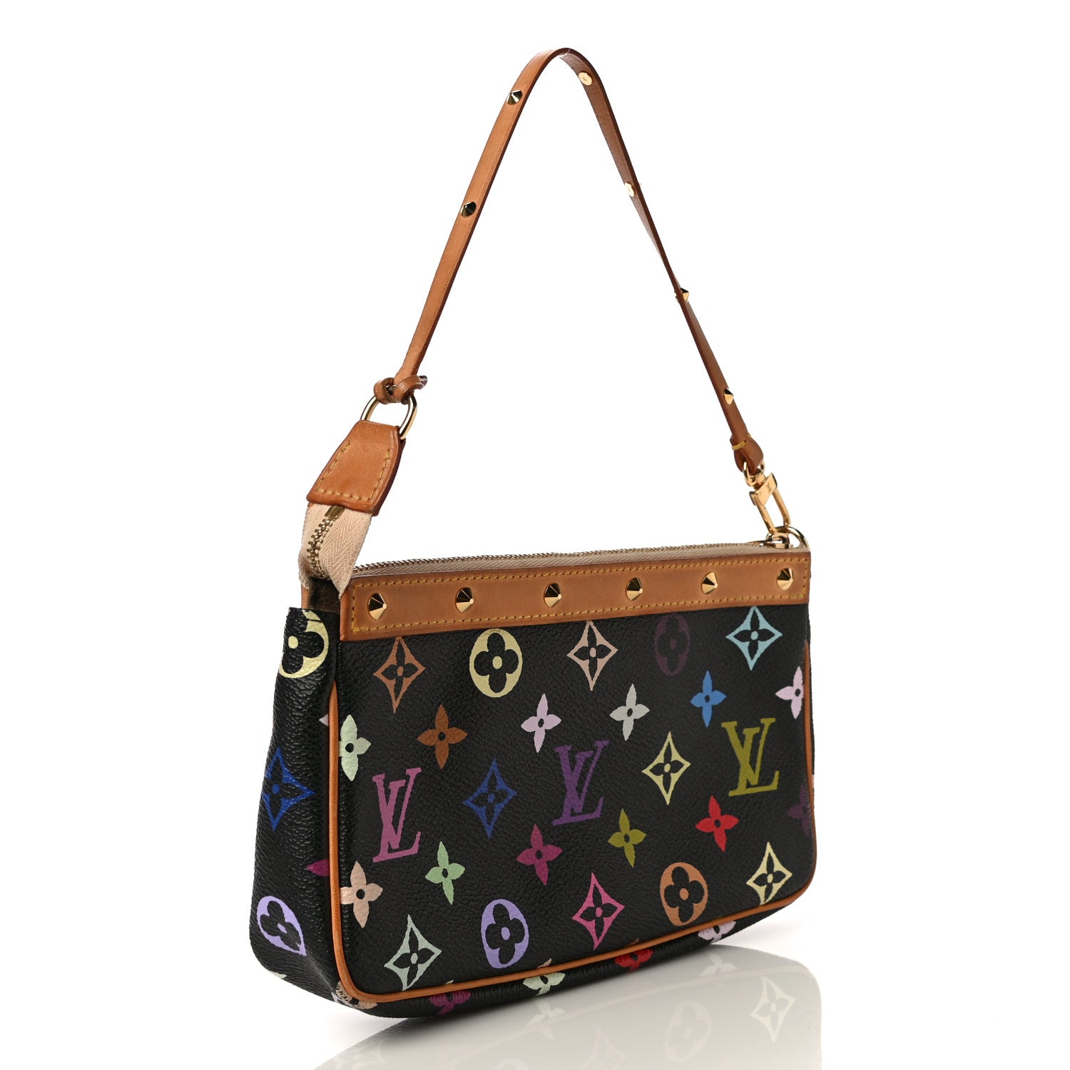 Louis Vuitton Monogram Multicolor Pochette Accessories Black 3 of 14