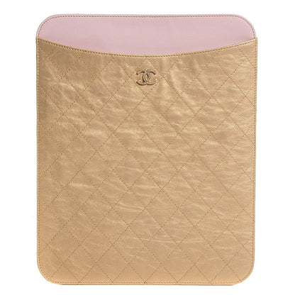 Chanel Metallic Calfskin Brilliant iPad Case Gold 1 of 8