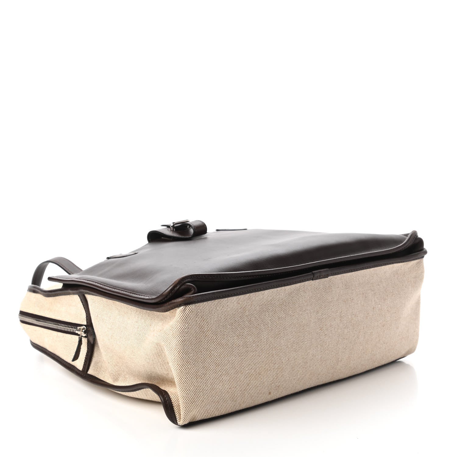 Hermes Toile Swift Jumping Shopping Bag Chocolate 4 of 9