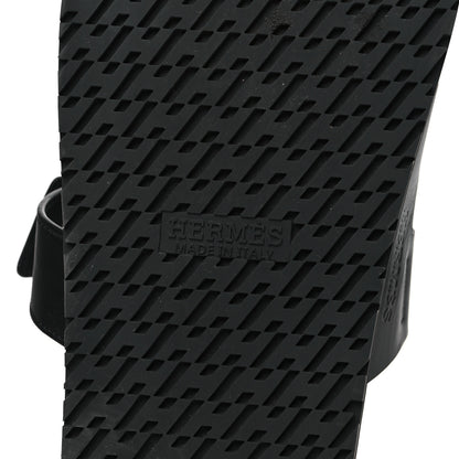 Hermes Calfskin Womens Chypre Sandals 40 Black 6 of 9