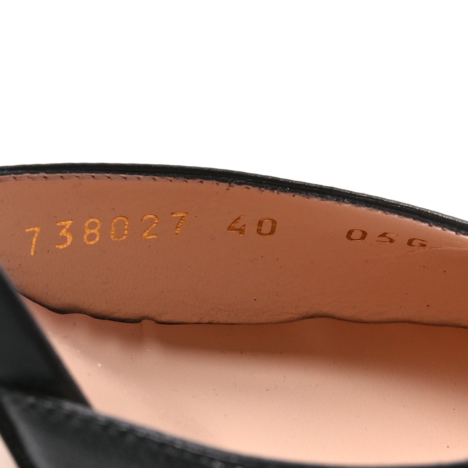 Gucci Malaga Kid Interlocking G Ankle Strap Platform Pumps 40 Black 7 of 9