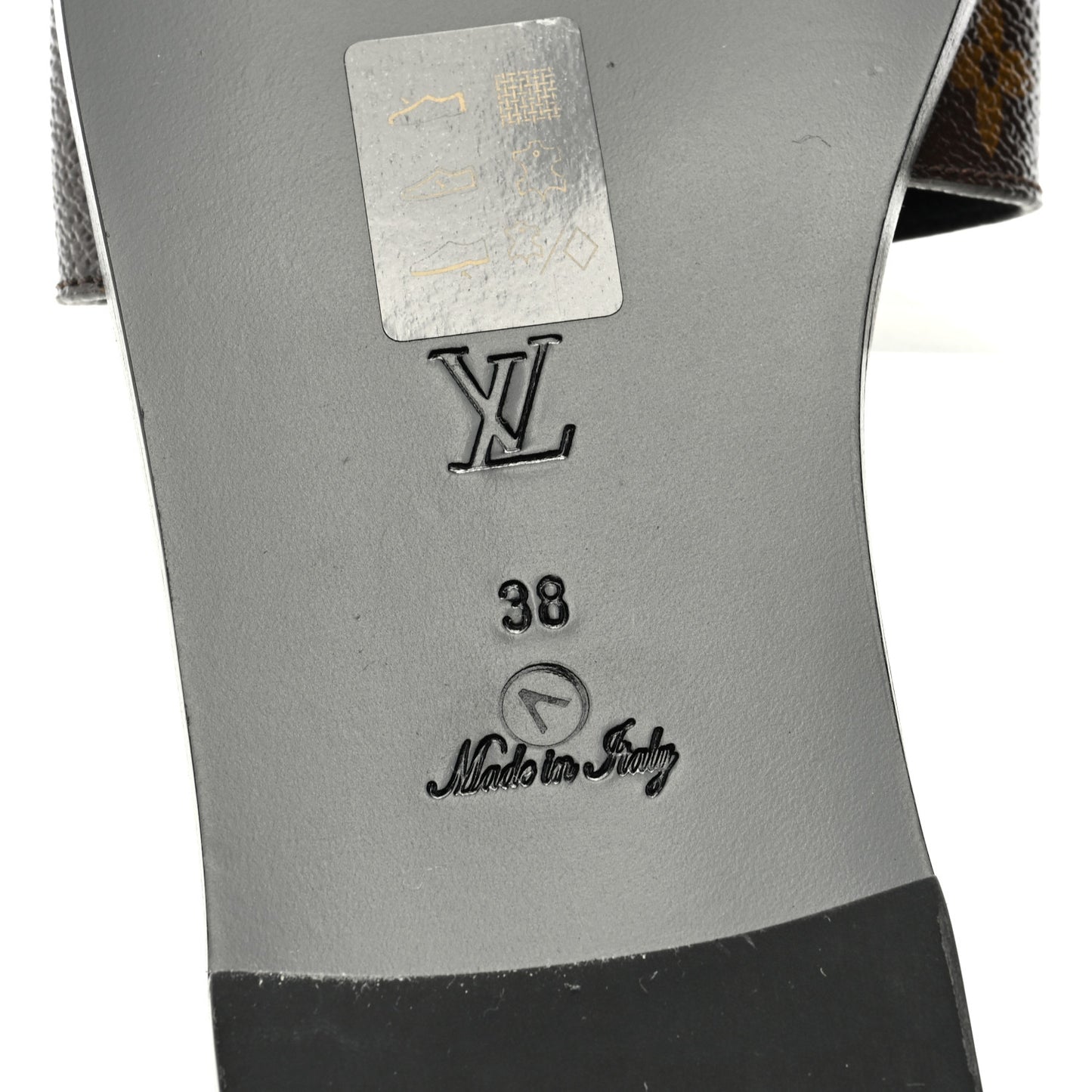 Patent Monogram Lock It Flat Mules 38