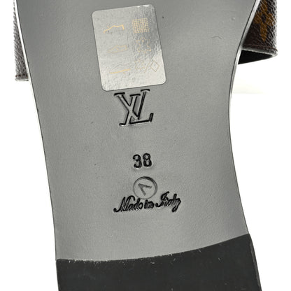 Louis Vuitton Patent Monogram Lock It Flat Mules 38 6 of 8