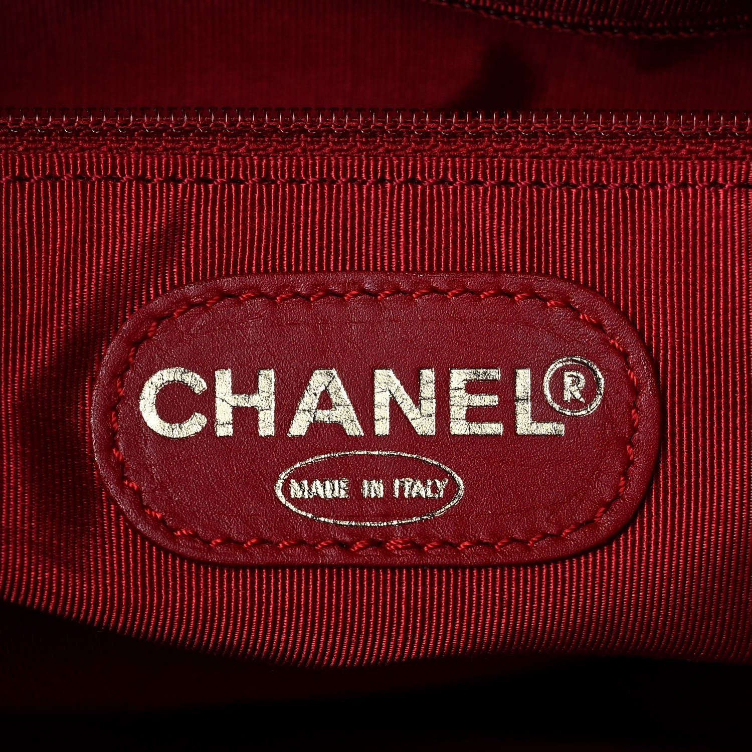 Chanel Lambskin Embossed CC Tote Red 5 of 13