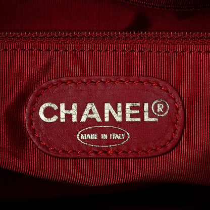 Chanel Lambskin Embossed CC Tote Red 5 of 13