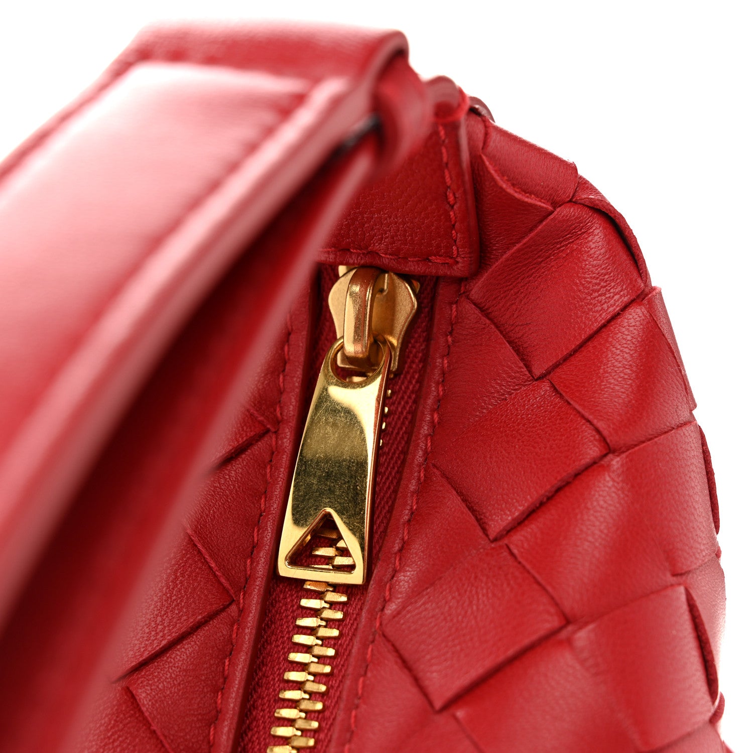 Bottega Veneta Calfskin Nappa Intrecciato Mini Wallace Apple Candy