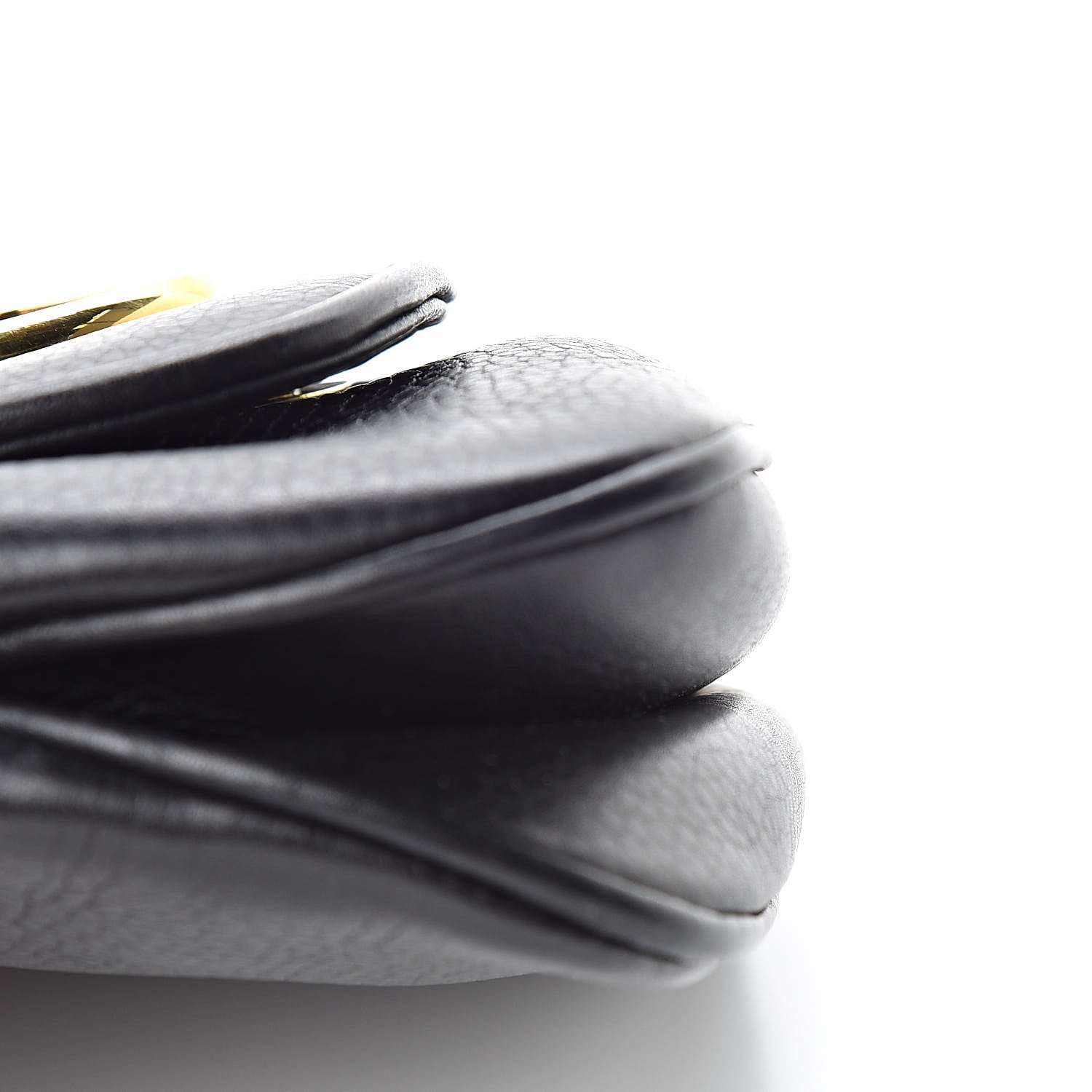 Gucci Pebbled Calfskin Small 1973 Chain Shoulder Bag Black 14 of 16