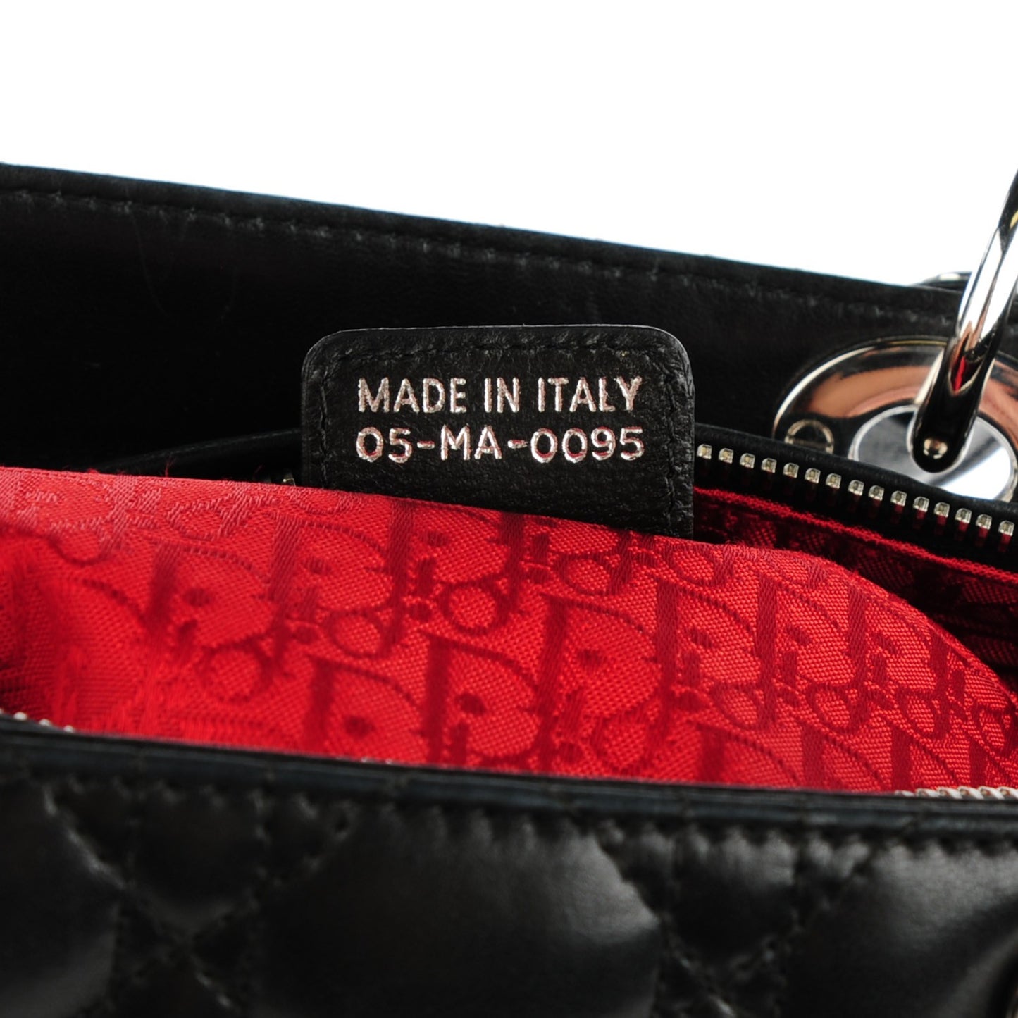 Lambskin Cannage Large Lady Dior Black