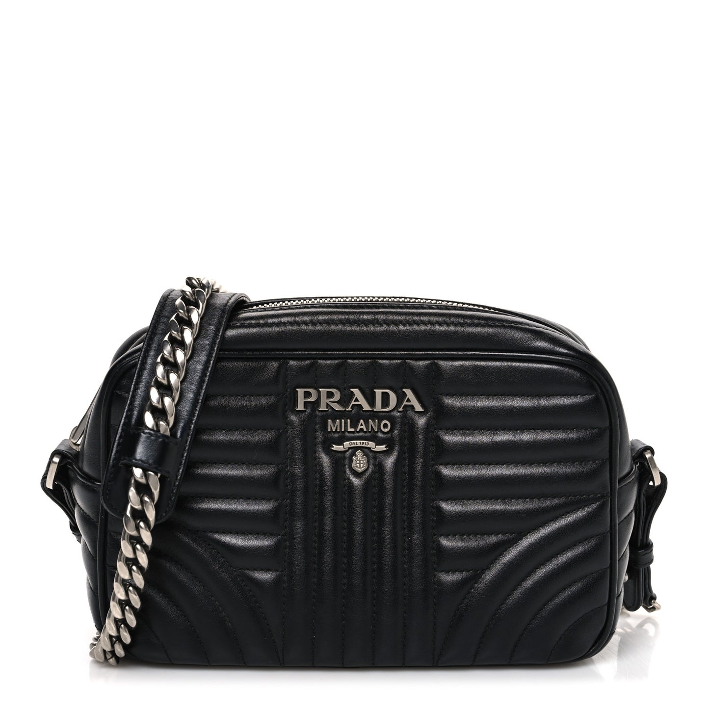 Soft Calfskin Diagramme Camera Bag Black